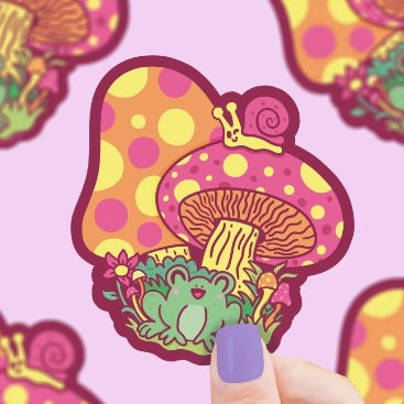 MUSHROOM FROG STICKER