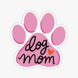 DOG MOM PAW PRINT STICKER