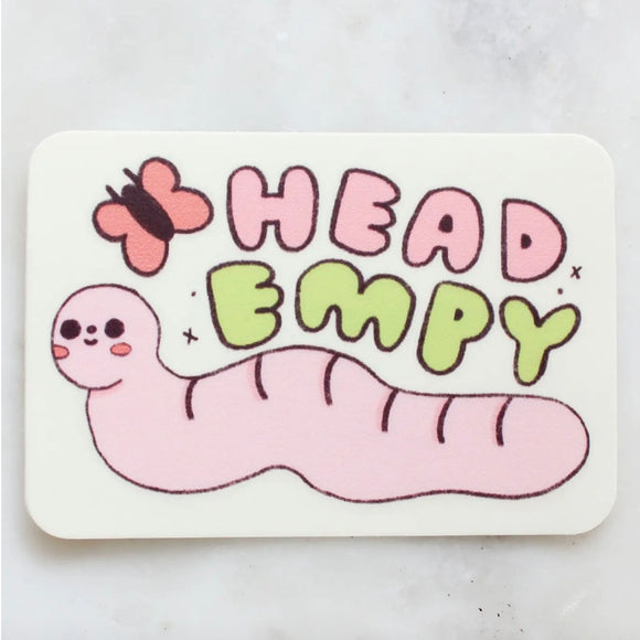 HEAD EMPY WORM STICKER