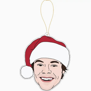 HARRY STYLES SANTA HAT CHRISTMAS ORNAMENT