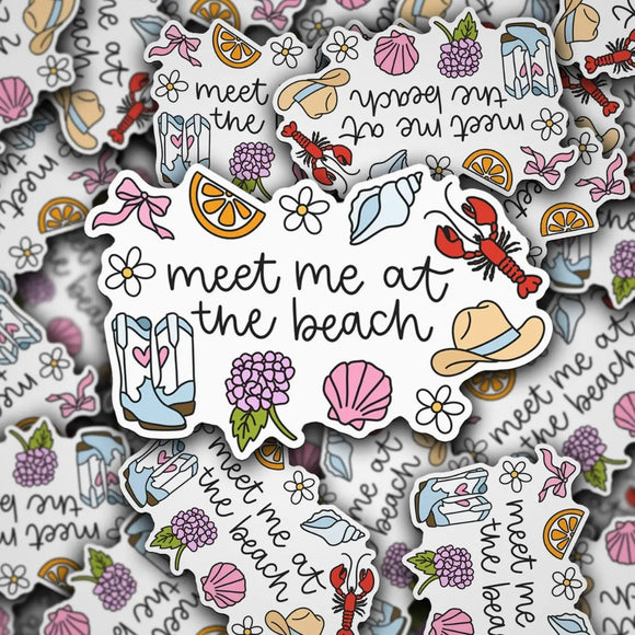 MEET ME AT THE BEACH STICKER