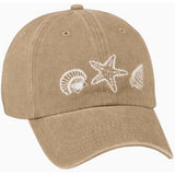 EMBROIDERED SEASHELL BASEBALL HAT