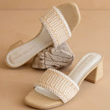 THE FRANCESCAS NATURAL JUTE MULE SLIDE