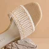 THE FRANCESCAS NATURAL JUTE MULE SLIDE