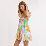 SUMMERTIME CONCERT BRIGHT FLORAL MINI DRESS