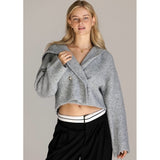 BEST OF BOTH WORLDS HOODED KNIT JACKET