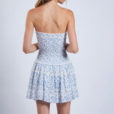 DREAM GIRL BLUE STRAPLESS MINI DRESS