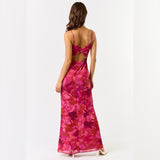 GARDEN OF EDEN PINK FLORAL MAXI DRESS
