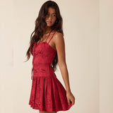 WANNA BE YOURS RED MINI DRESS