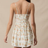 HEART WANTS ORANGE FLORAL MINI DRESS