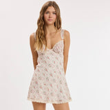 OLD FASHIONED FLORAL MINI DRESS