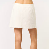 FROM THE FRONT EMBROIDERED MINI SKIRT
