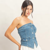 WILD WILD WEST DENIM TUBE TOP