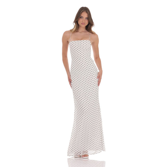 LUCY IN THE SKY POLKA DOT MAXI DRESS