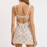 OLD FASHIONED FLORAL MINI DRESS