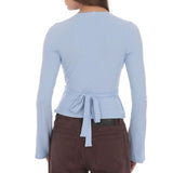 LUCY IN THE SKY BLUE WRAP TOP