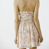 TEA TIME FLORAL EMBROIDERED MINI DRESS