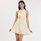 YOURE SO GOLDEN HIGH NECK MINI DRESS