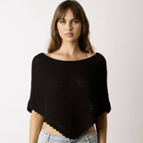 STILL GOOD BLACK KNIT PONCHO