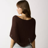 STILL GOOD BROWN KNIT PONCHO