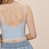 NOTHING BASIC BLUE LACE TANK TOP