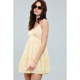 LETS TALK YELLOW MINI DRESS
