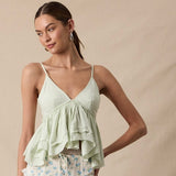 TIME WILL TELL LIGHT GREEN TANK TOP