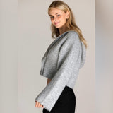 BEST OF BOTH WORLDS HOODED KNIT JACKET