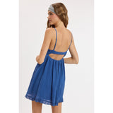 DEEP BLUE UNDERWIRE MINI DRESS