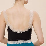 NOTHING BASIC BLACK LACE TANK TOP