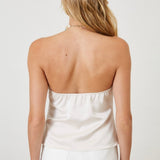 WRAPPED AROUND BEADED HALTER TOP