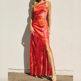 BURN FOR YOU CUT OUT FLORAL MAXI DRESS