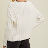 THINKING OUT LOUD OUT STITCH SWEATER