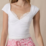 JUST A PEEK WHITE LACE TOP