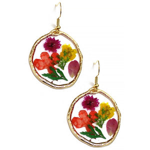 LANNA PRESSED FLOWER DROP EARRINGS