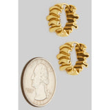 STELLA GOLD SQUIGGLE HOOP EARRINGS