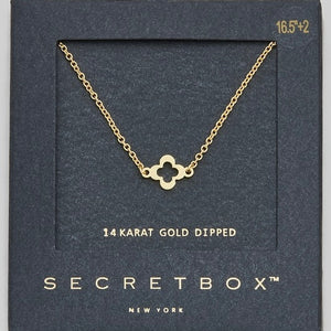 14K GOLD CLOVER NECKLACE