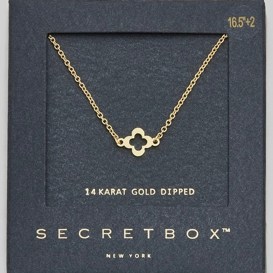 14K GOLD CLOVER NECKLACE