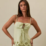 KEY WEST CUT OUT SCALLOPED TANK TOP