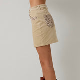 SURPRISE SURPRISE PATTERNED CORDUROY MINI SKIRT