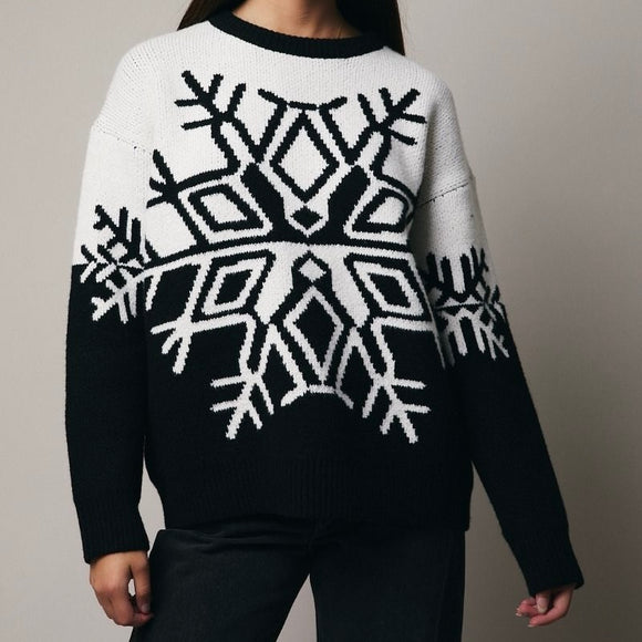 FIRST SNOWFALL KNIT SWEATER