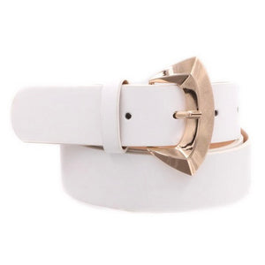 JOHANA WHITE FAUX LEATHER BELT