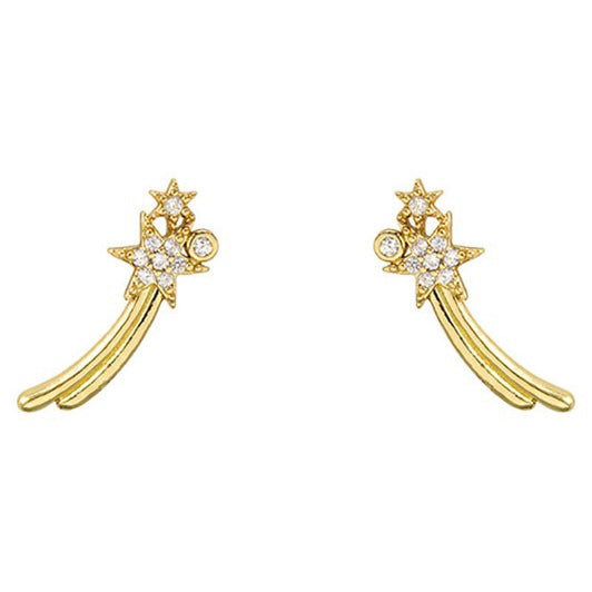 14K GOLD SHOOTING STAR EARRINGS