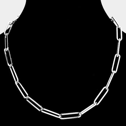 SONIA SILVER CHAINLINK NECKLACE