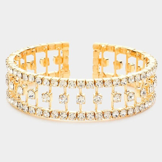 SHAEDA GOLD RHINESTONE BRACELET