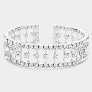 SHAEDA SILVER RHINESTONE BRACELET