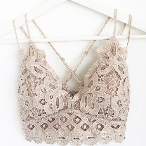 GRACIE BEIGE LACE BRALETTE