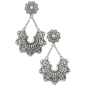 LOTTIE SILVER BOHO DROP EARRINGS