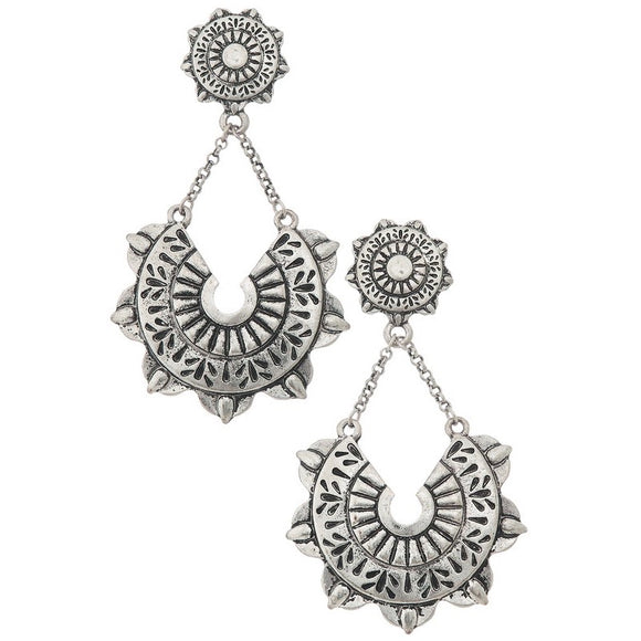 LOTTIE SILVER BOHO DROP EARRINGS