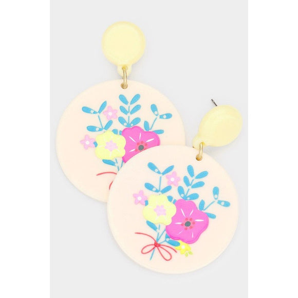 BECKY FLORAL DANGLE EARRINGS